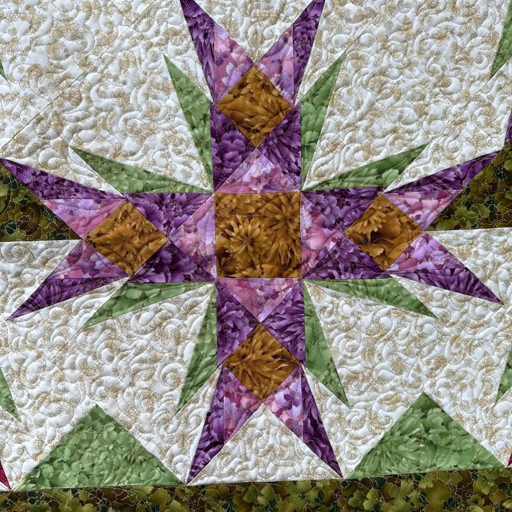 Patchwork Star Quilt Table Topper - Picture 3 of 5